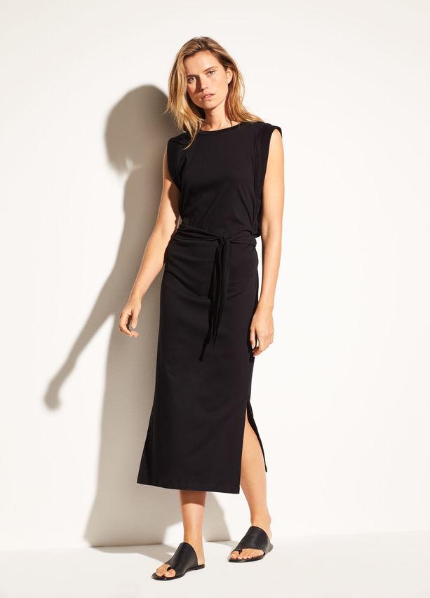 Vince - Wrap Waist Cotton Dress in ...